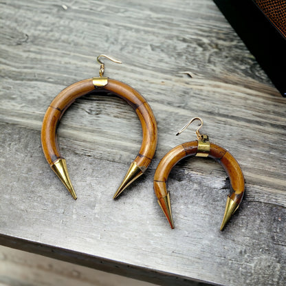 Bone Empress Wooded Earrings | SwansNature