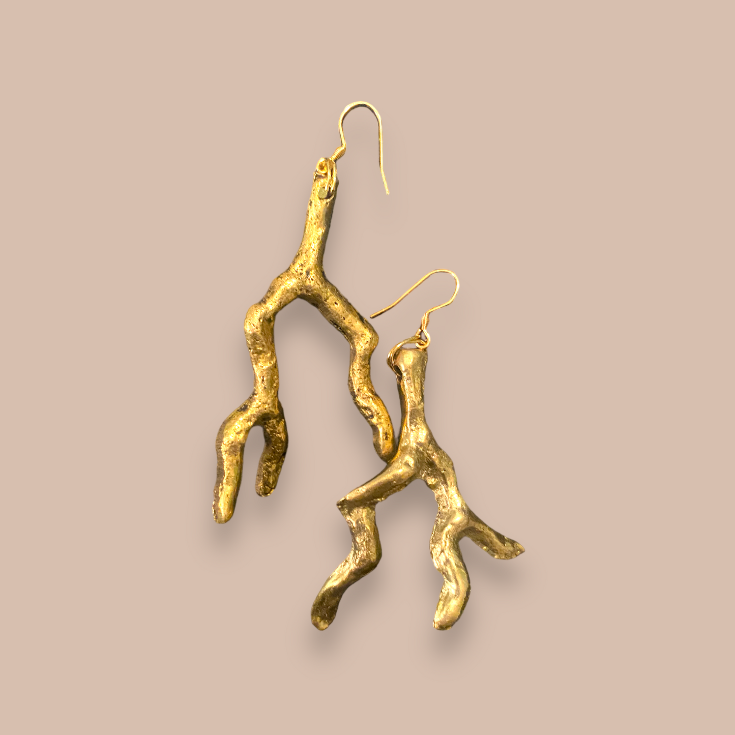 Golden Branch Earrings | SwansNature