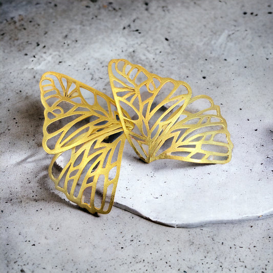 Golden Butterfly Earrings|SwansNature