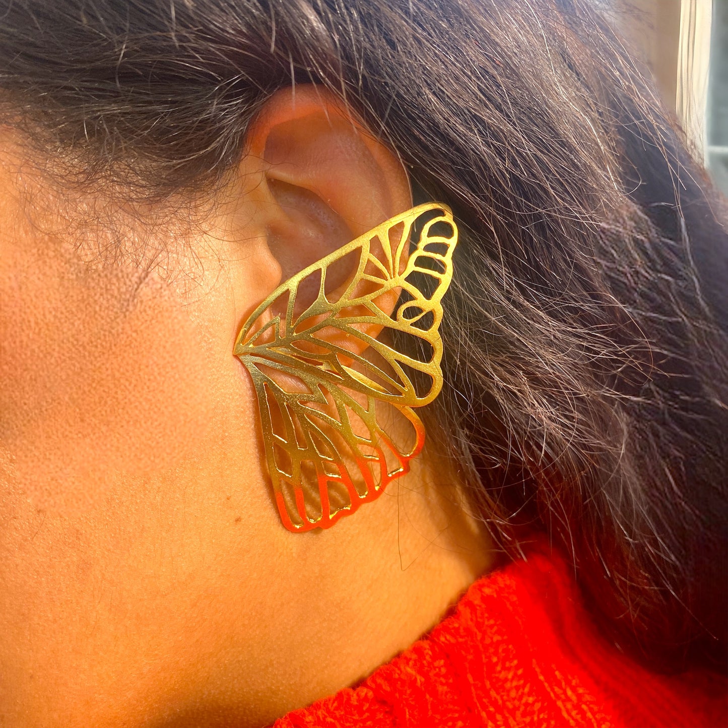 Golden Butterfly Earrings|SwansNature