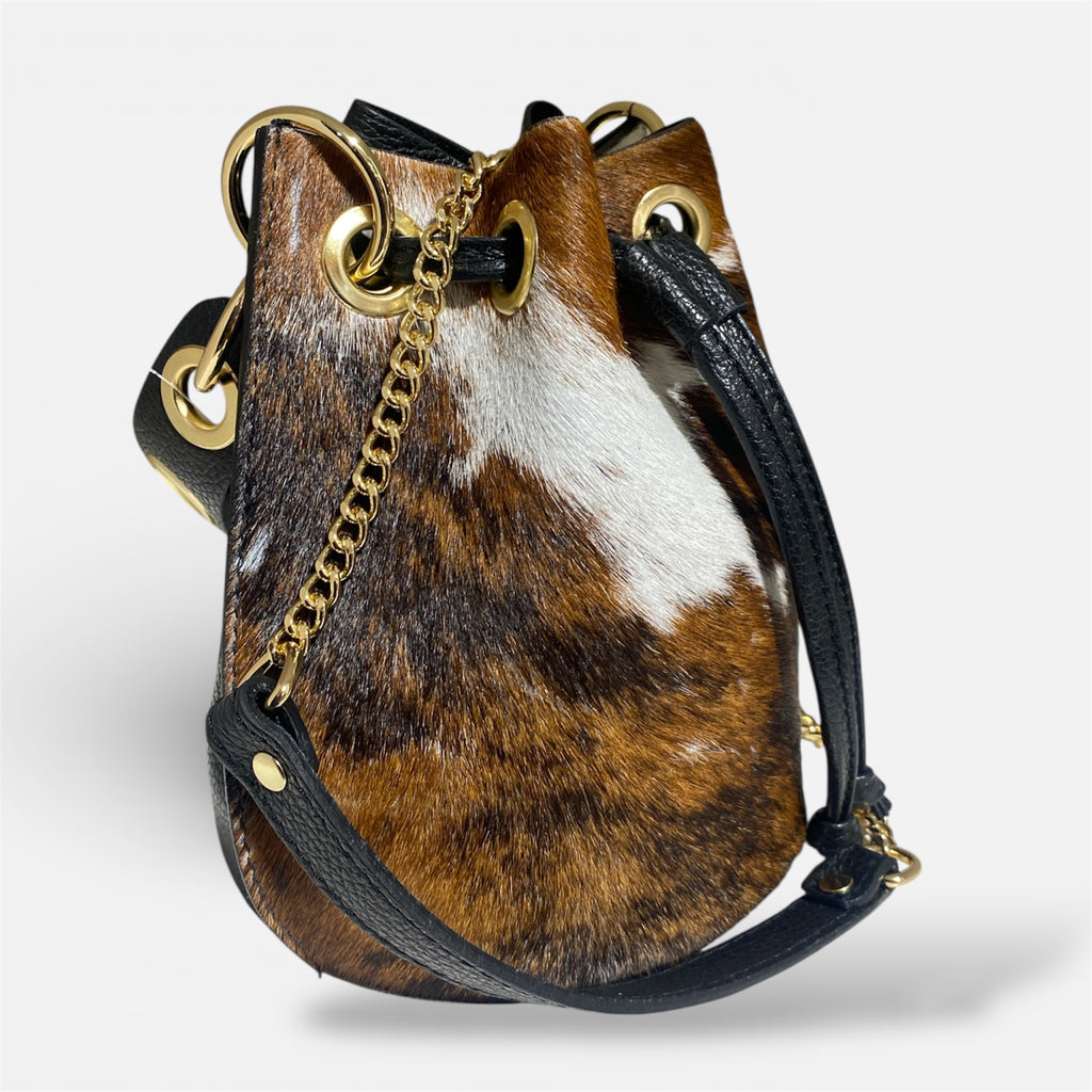 Cowhide Bucket Purse | SwansNature