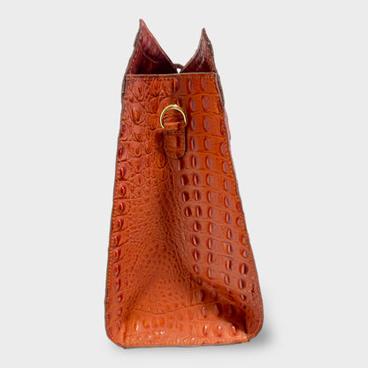 Croc Leather Tote | SwansNature