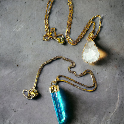 Cyan Quartz Empress Necklace | SwansNature