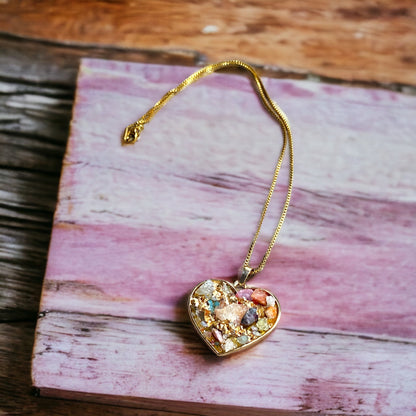 Gemstoned Heart Necklace | SwansNature