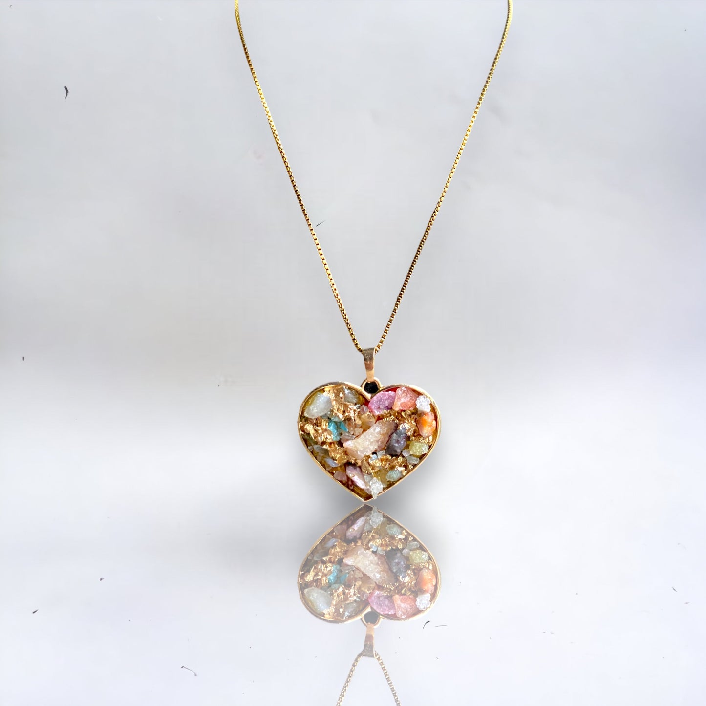 Gemstoned Heart Necklace | SwansNature