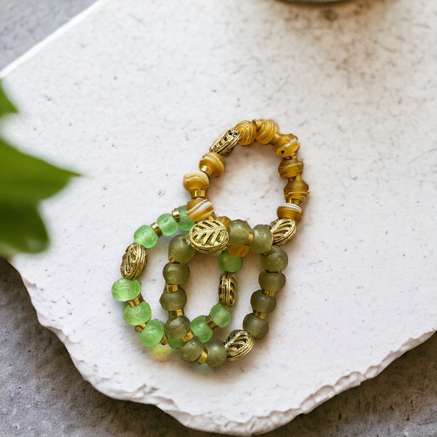 Glass Bead Empress Bracelets | SwansNature