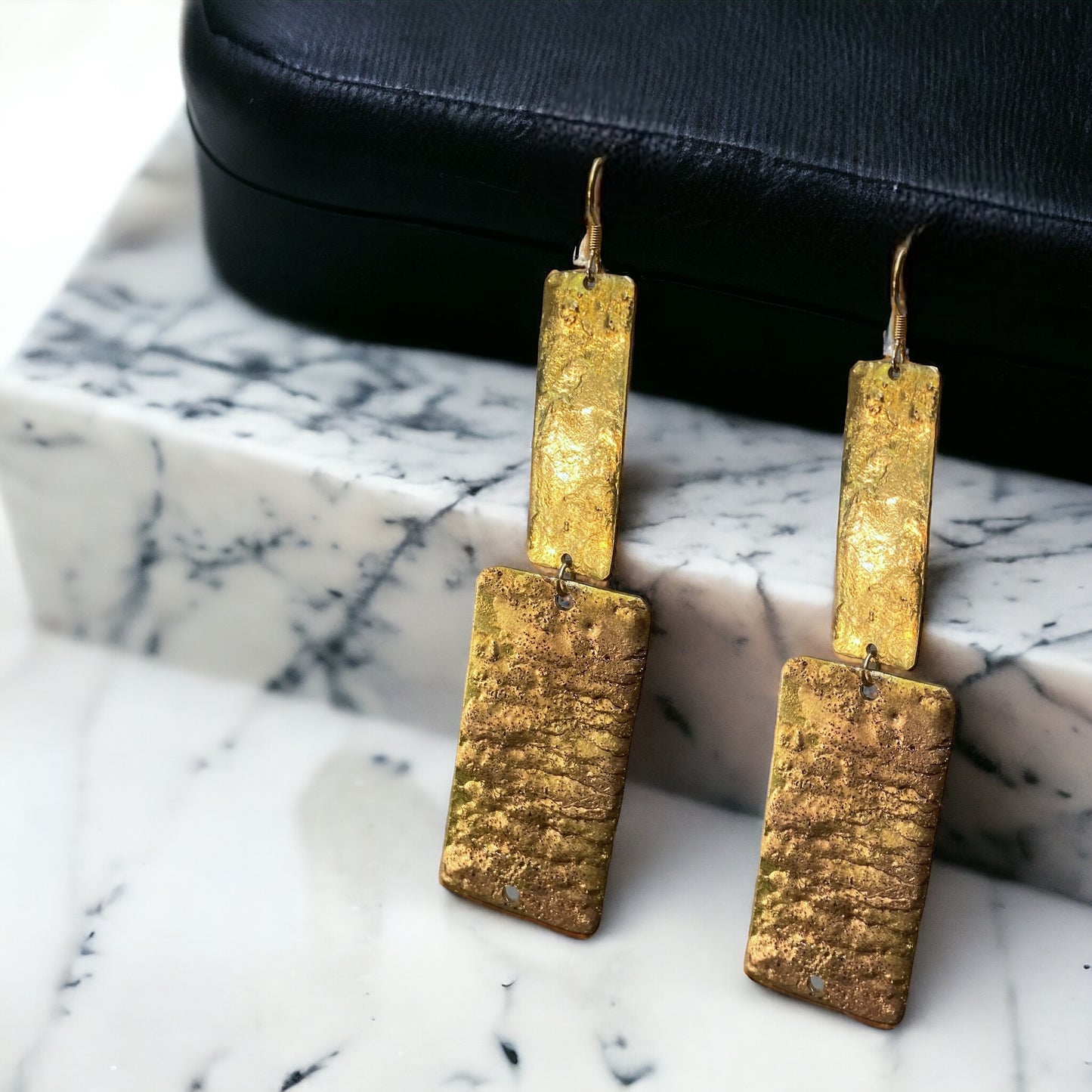 Golden Bars Earrings | SwansNature