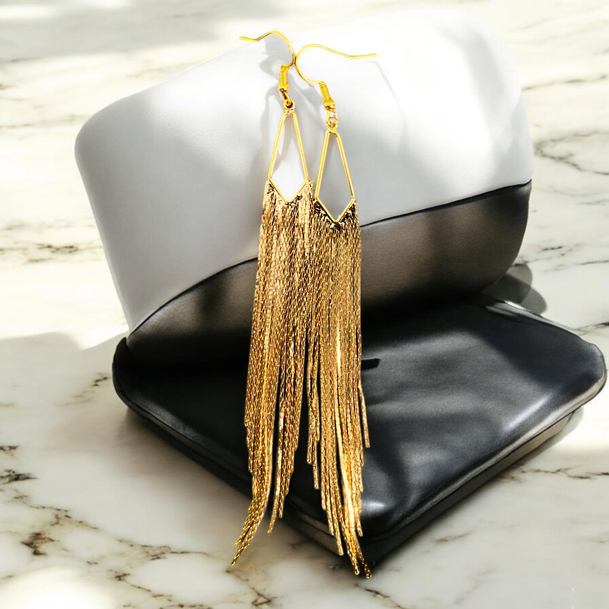 Golden Rain Earrings | SwansNature