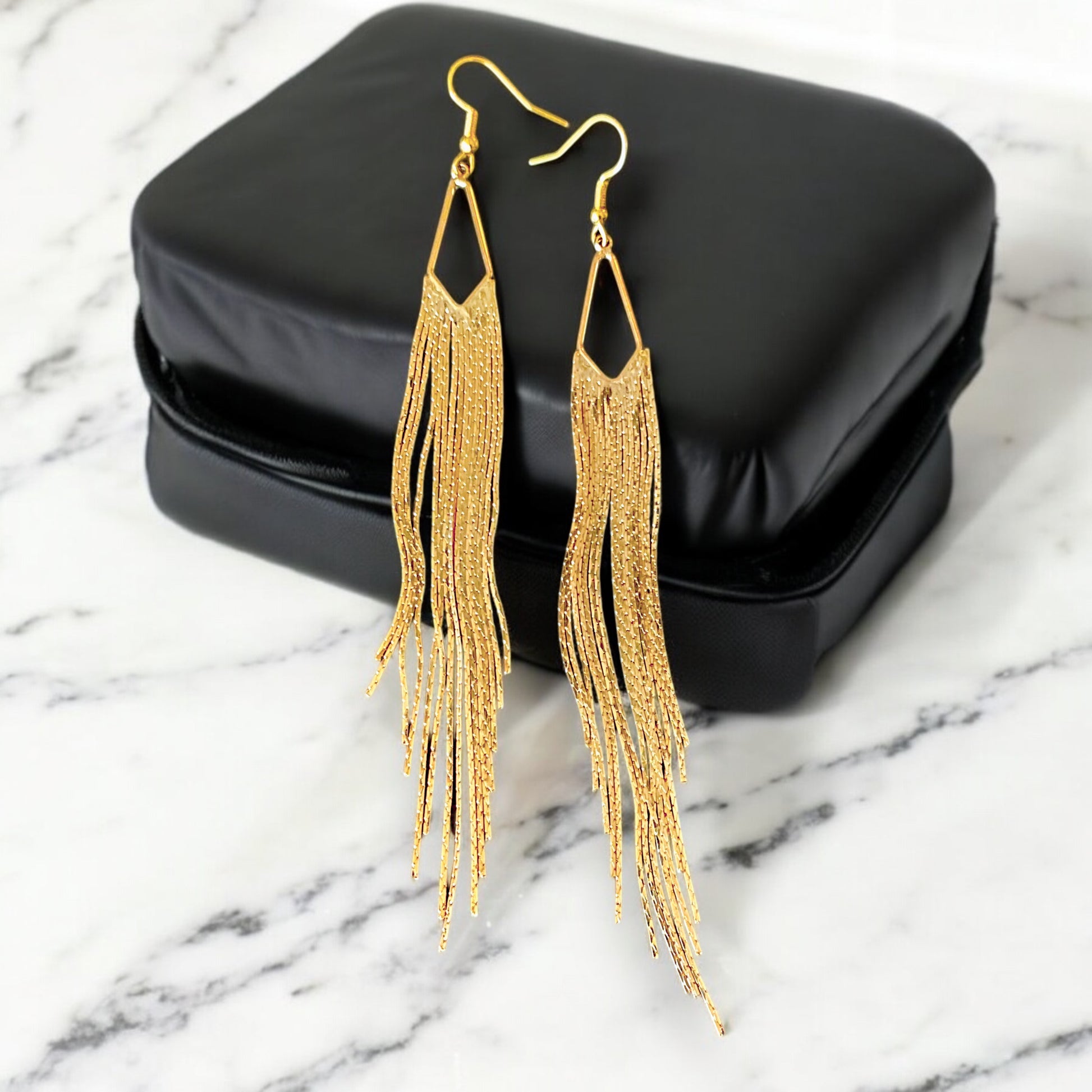 Golden Rain Earrings | SwansNature