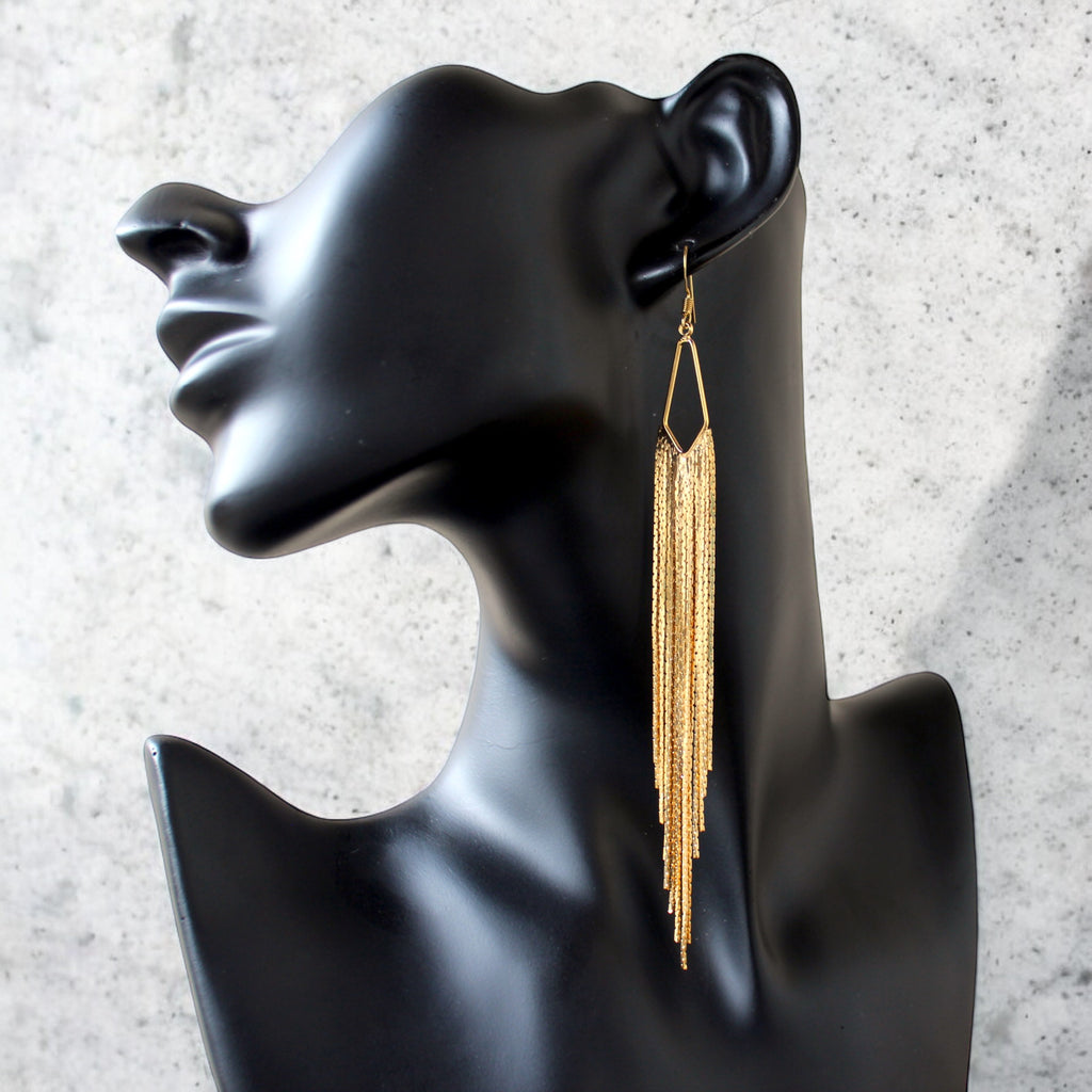 Golden Rain Earrings | SwansNature