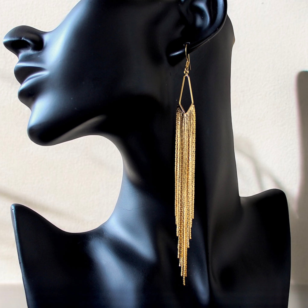 Golden Rain Earrings | SwansNature