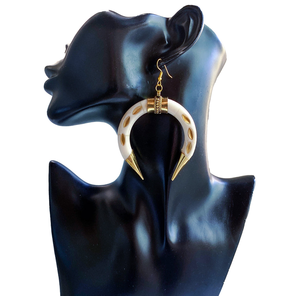 Bone Empress Tribe Earrings | SwansNature