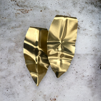 Golden Leaflet Earrings | SwansNature