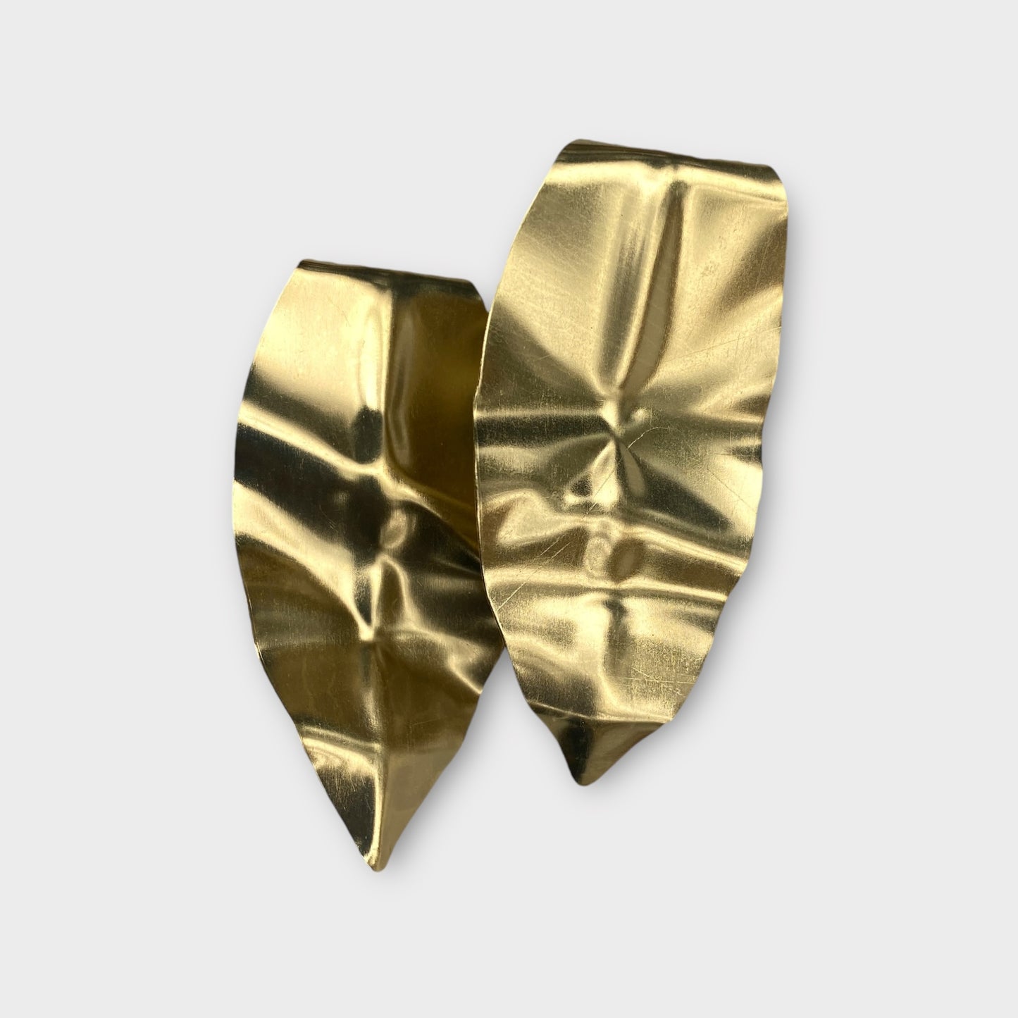 Golden Leaflet Earrings | SwansNature