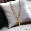 Chunky Cross Layered Chain | SwansNature