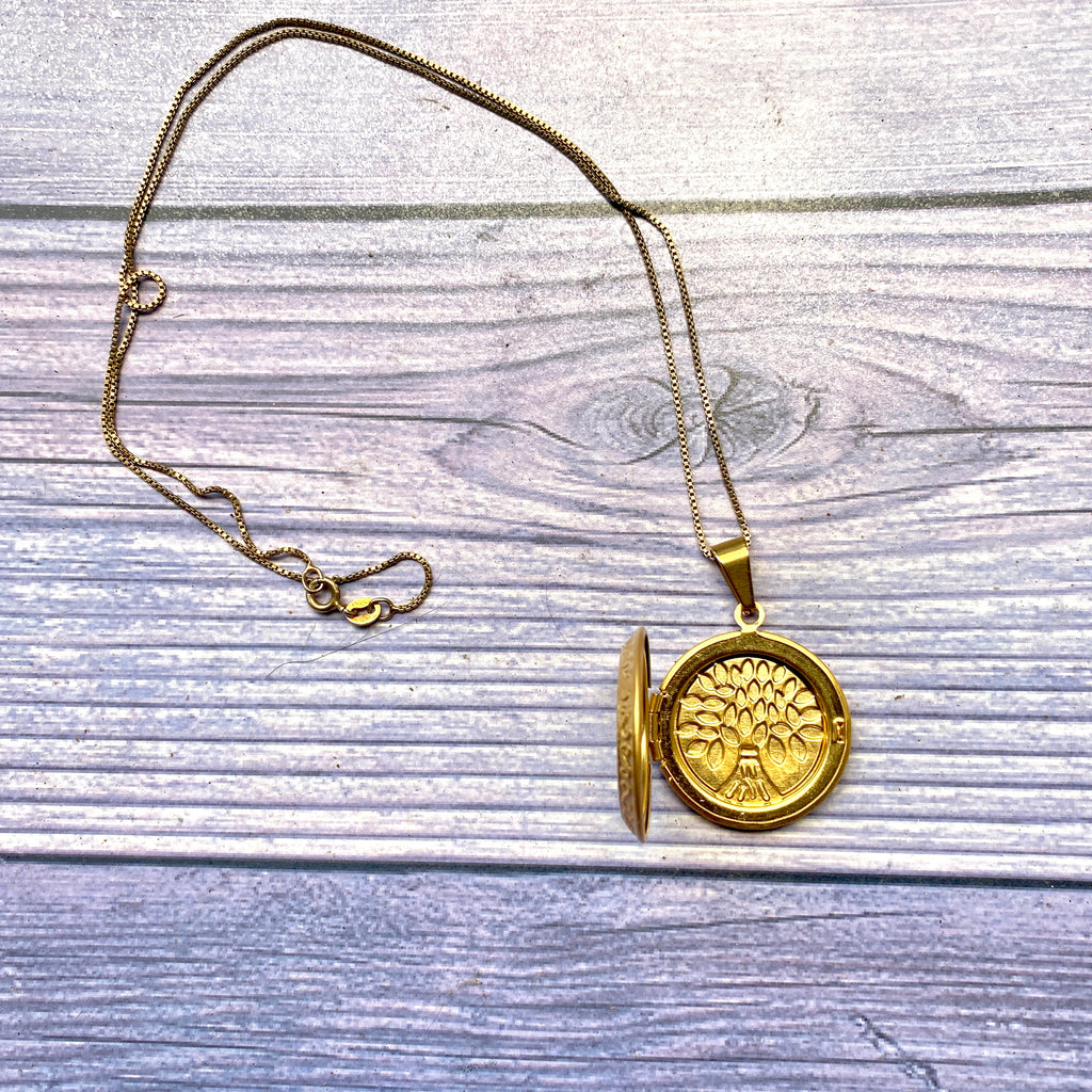 Golden Tree of Life Locket