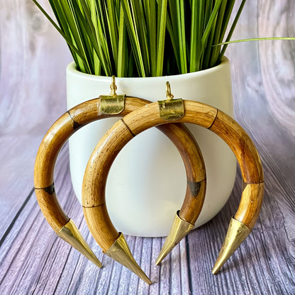 Bone Empress Wooded Earrings | SwansNature