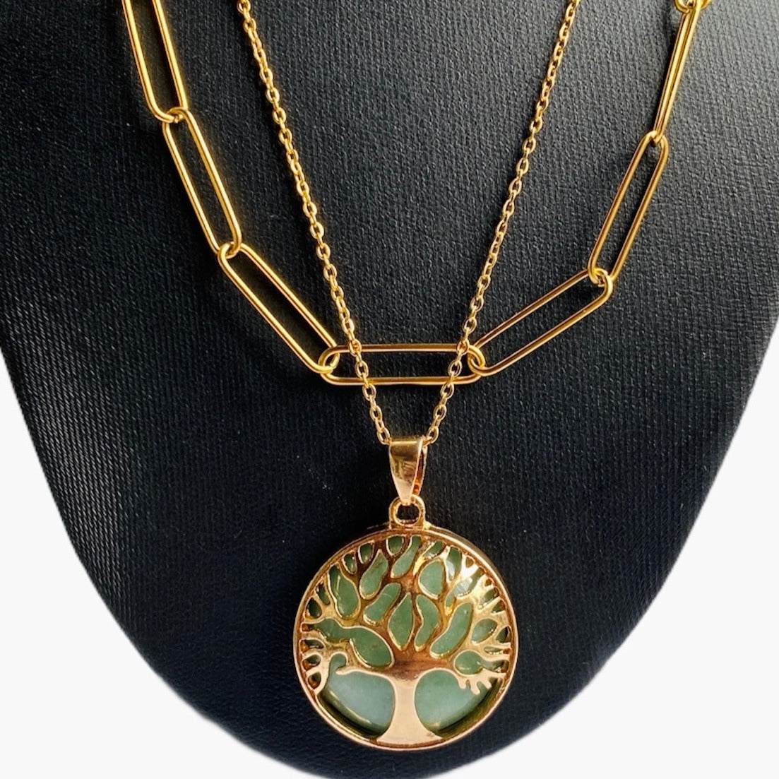 Tree of Life Gem Necklace Set