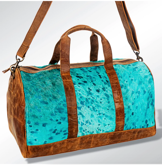 Exotic Turquoise Leather Duffle