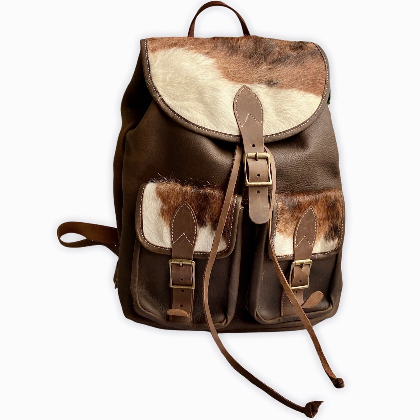 Tri Lux Milk Leather Backpack