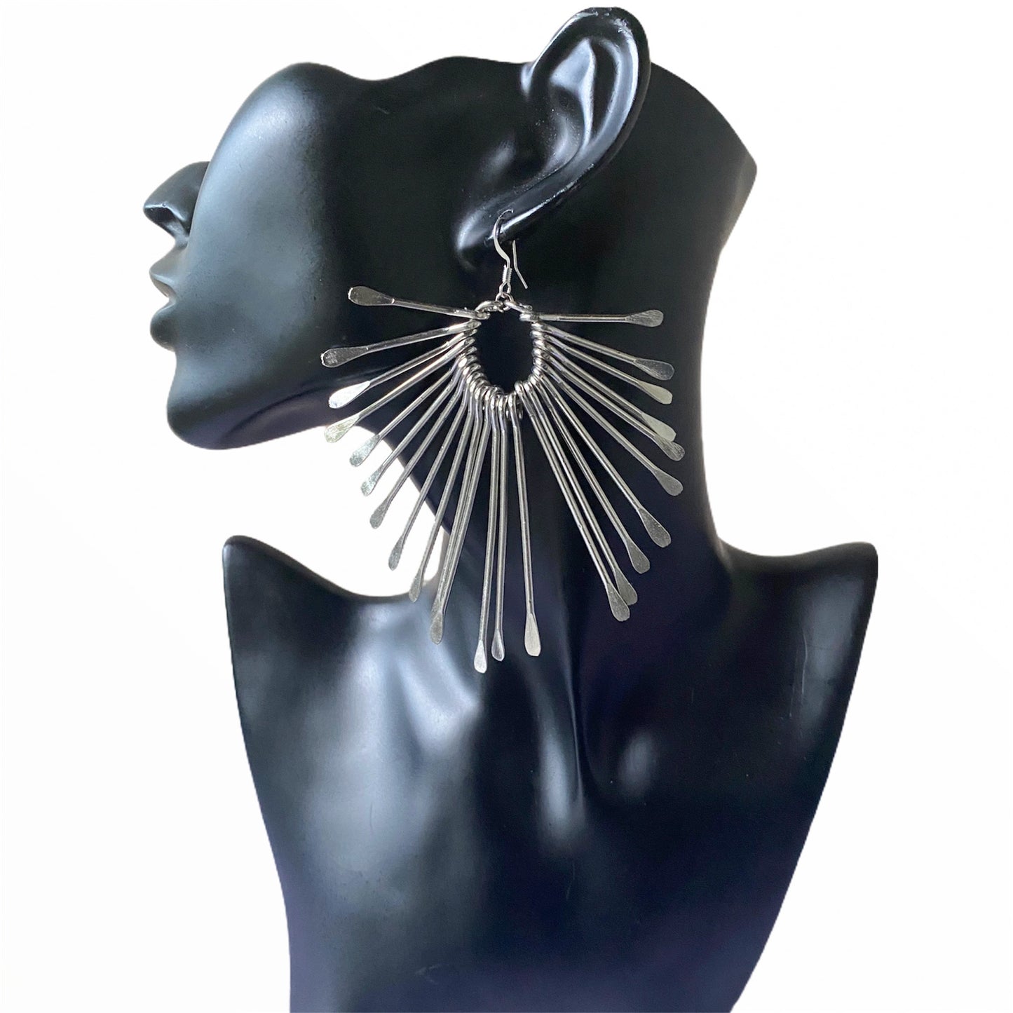 Silver SunRay Earrings | SwansNature