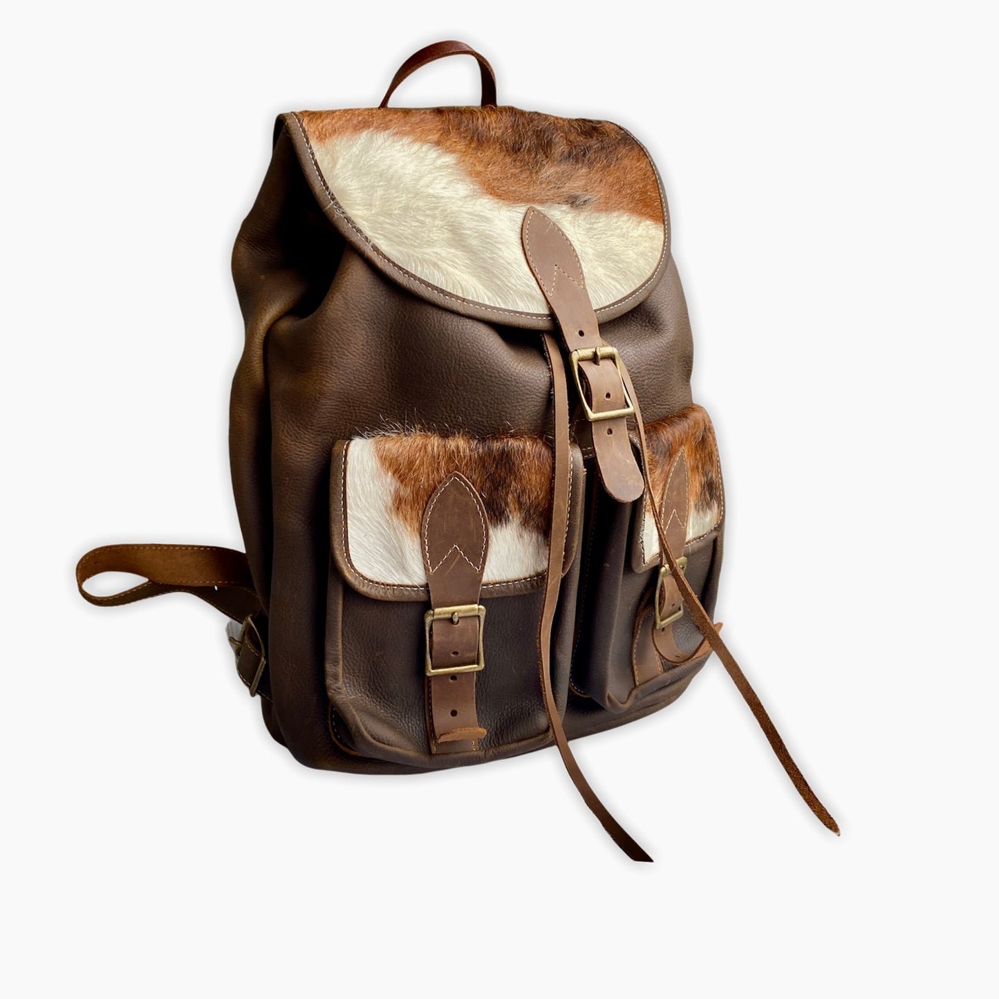 Tri Lux Milk Leather Backpack