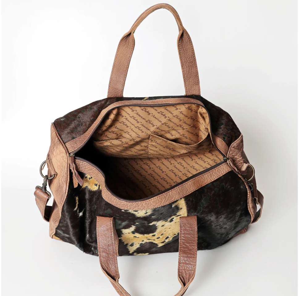 Exotic Cowhide Leather Duffle