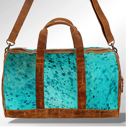 Exotic Turquoise Leather Duffle