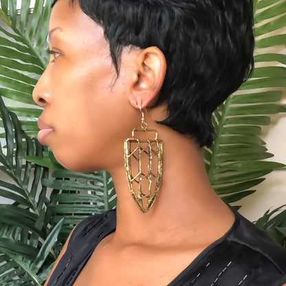 Golden Arrow Earrings | SwansNature