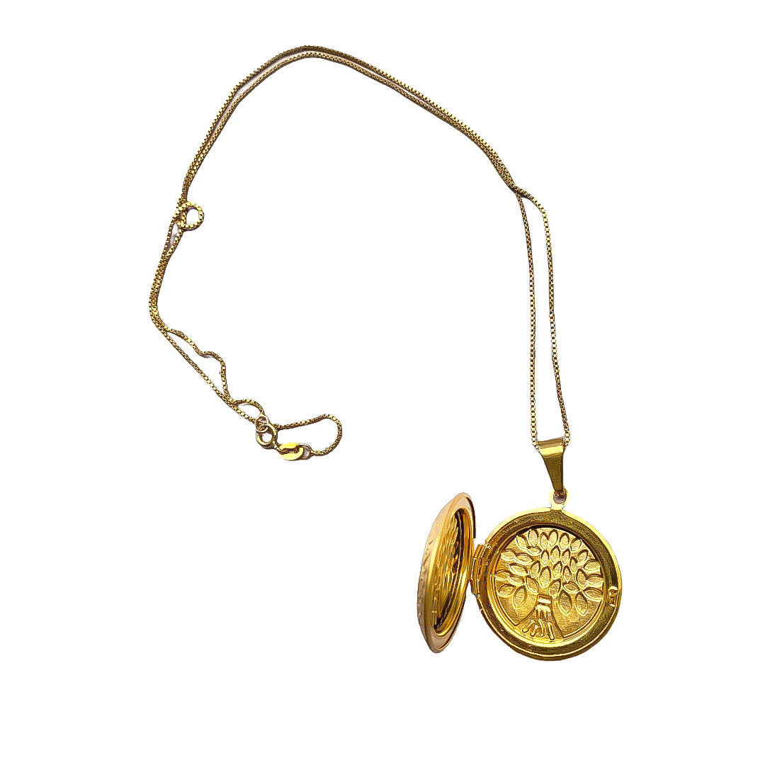 Golden Tree of Life Locket