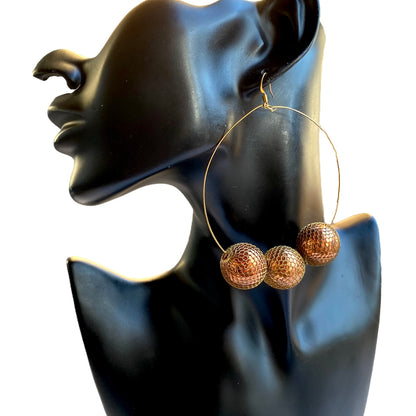 Chained Hoop Earrings | SwansNature