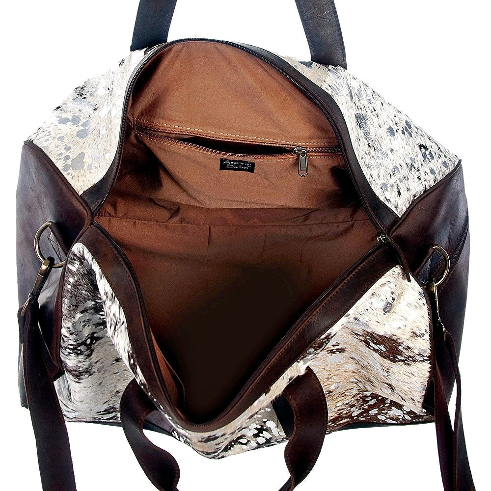 Kingdom Acid Chrome Leather Duffle Traveler - Brown