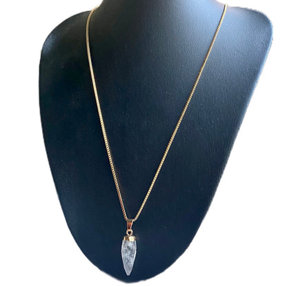 Cyrstal Tear Quartz Necklace | SwansNature