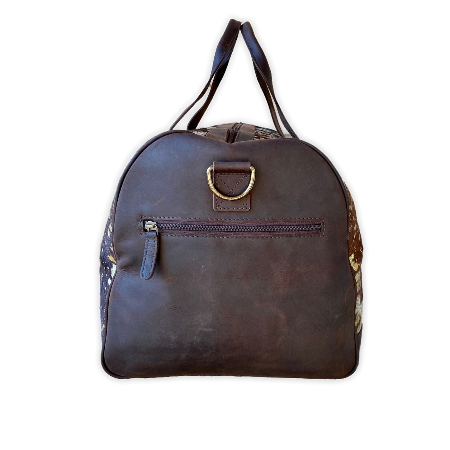 Kingdom Acid Chrome Leather Duffle Traveler - Brown