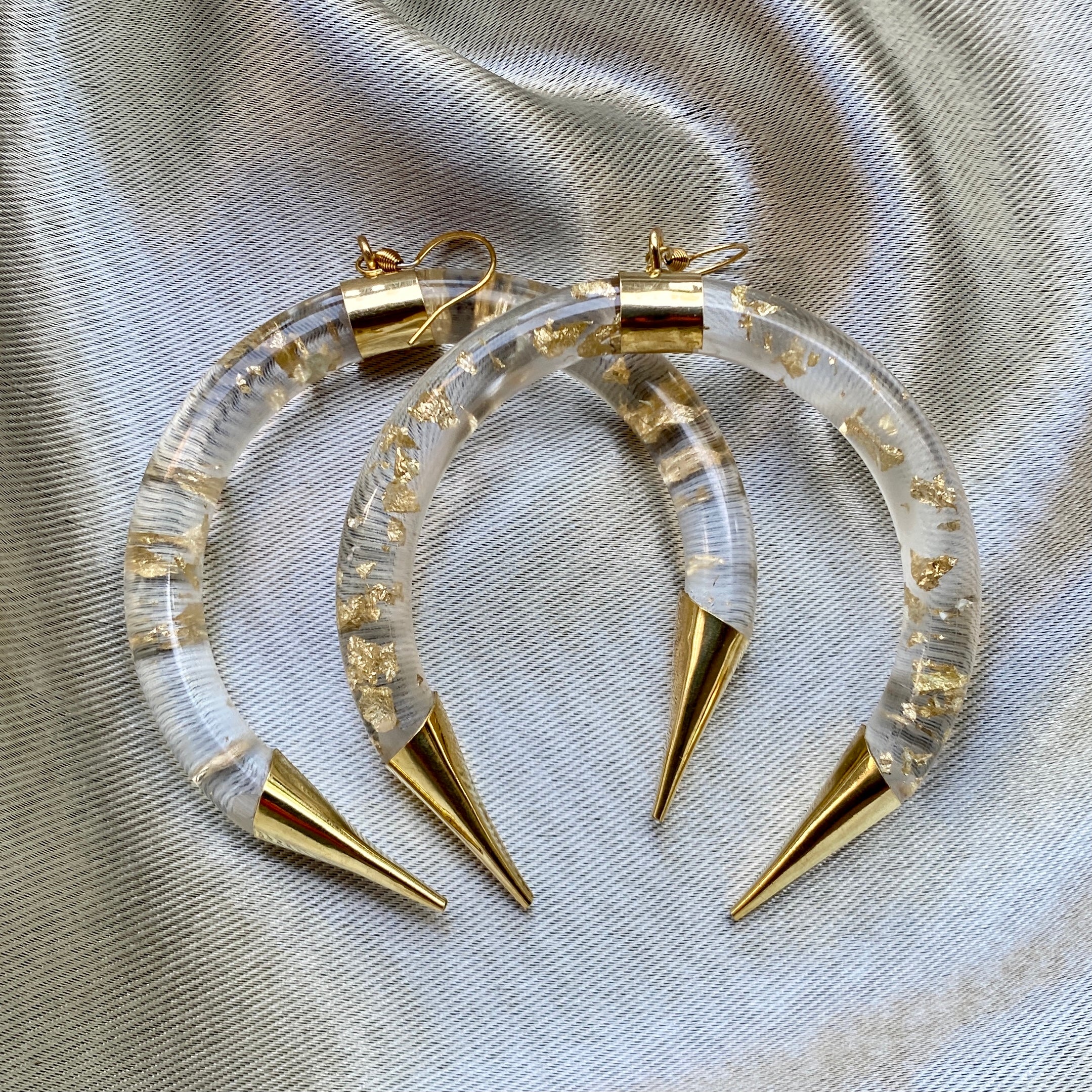 Golden Flake Earrings | SwansNature