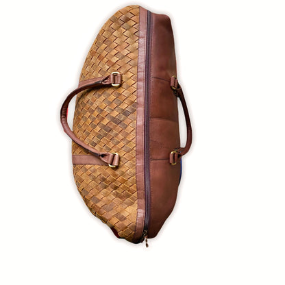 Leather Weave Duffle Bag