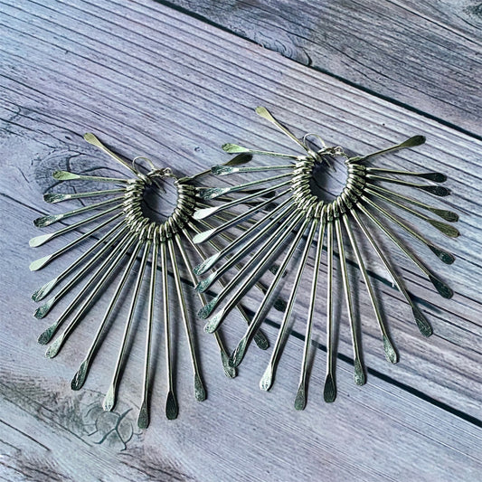 Silver SunRay Earrings | SwansNature