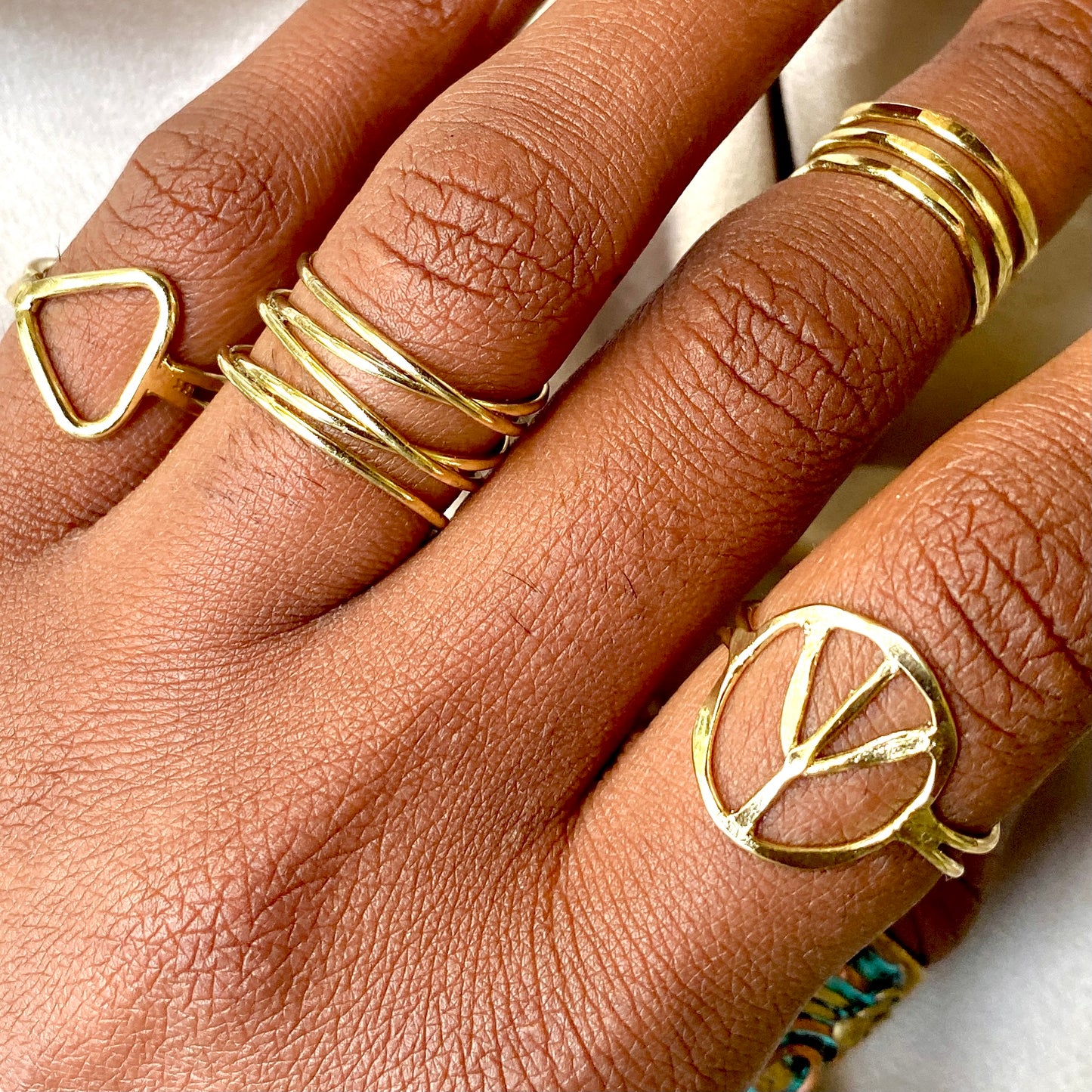 Saturn's Peace Ring Set