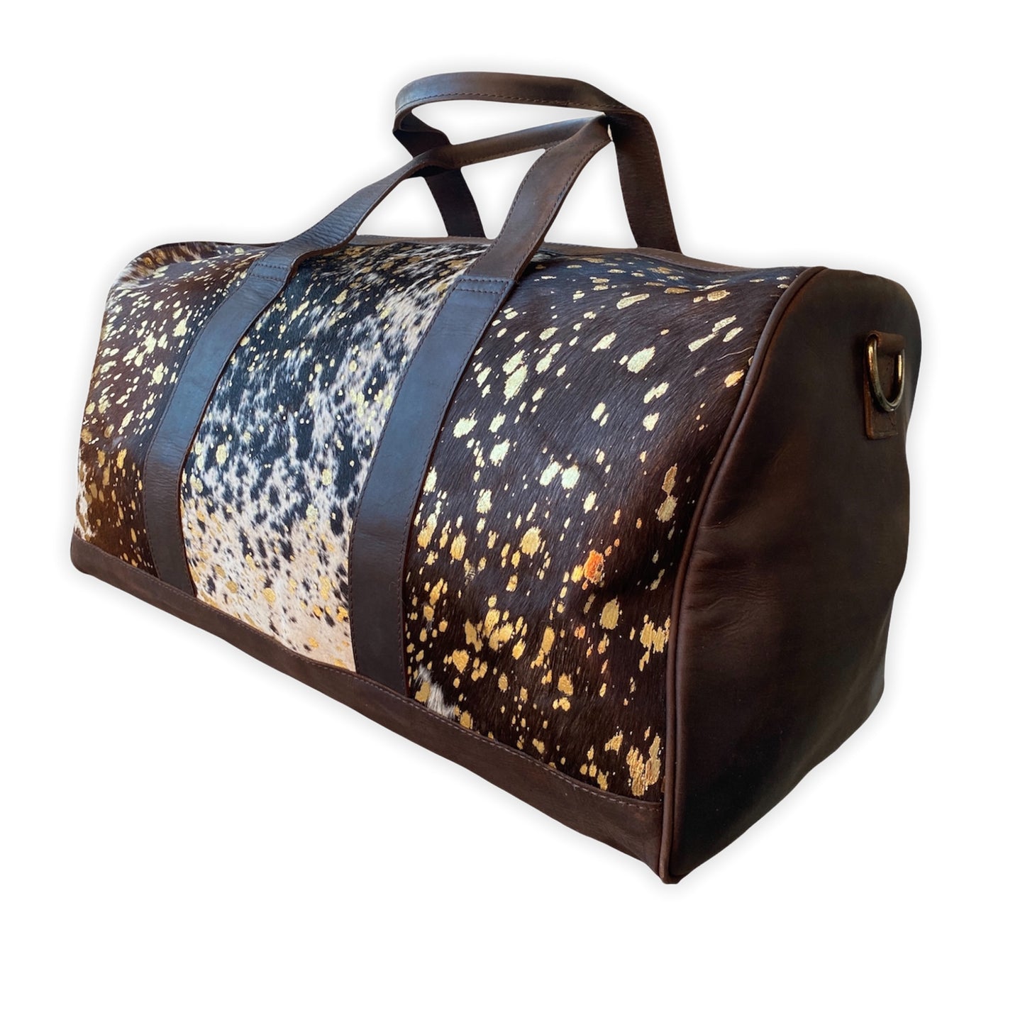 Kingdom Acid Chrome Leather Duffle Traveler - Brown