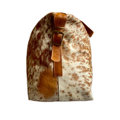 Full Cowhide Leather Duffle Brown Traveler