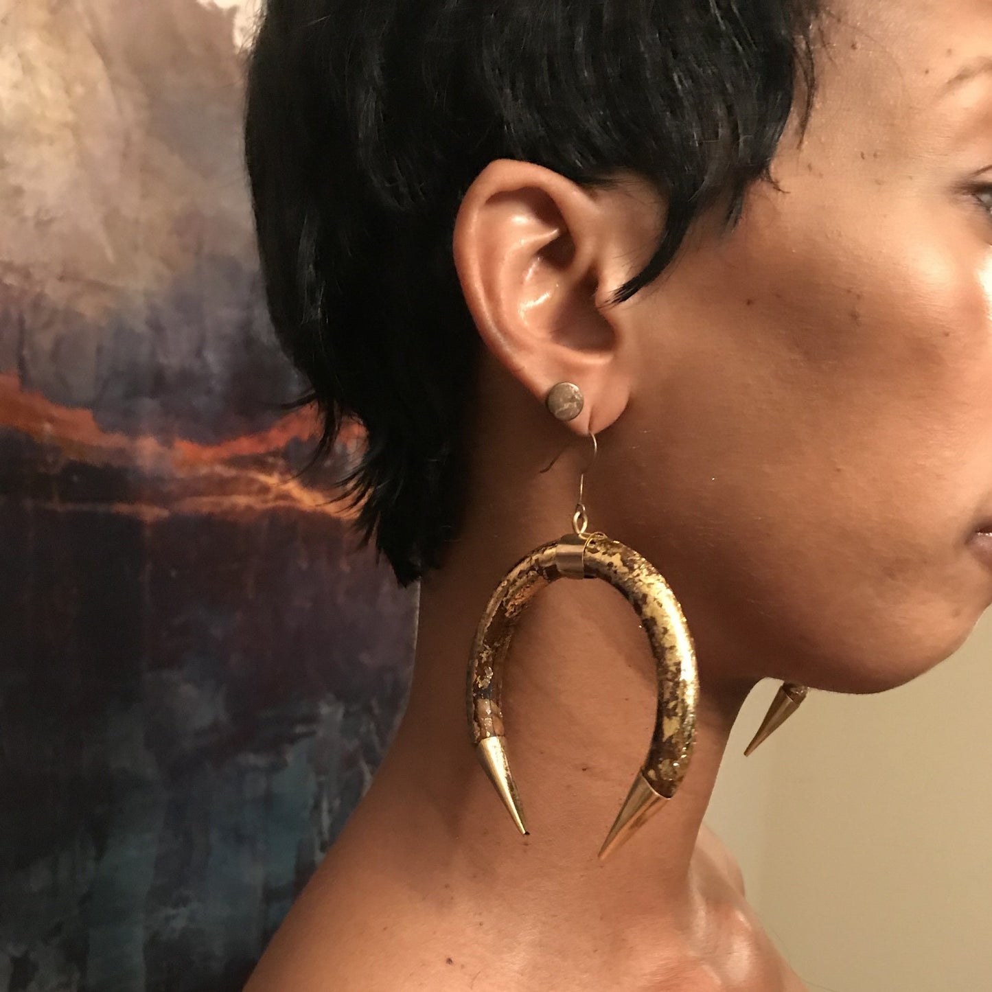 Golden Dust Empress Earrings | SwansNature