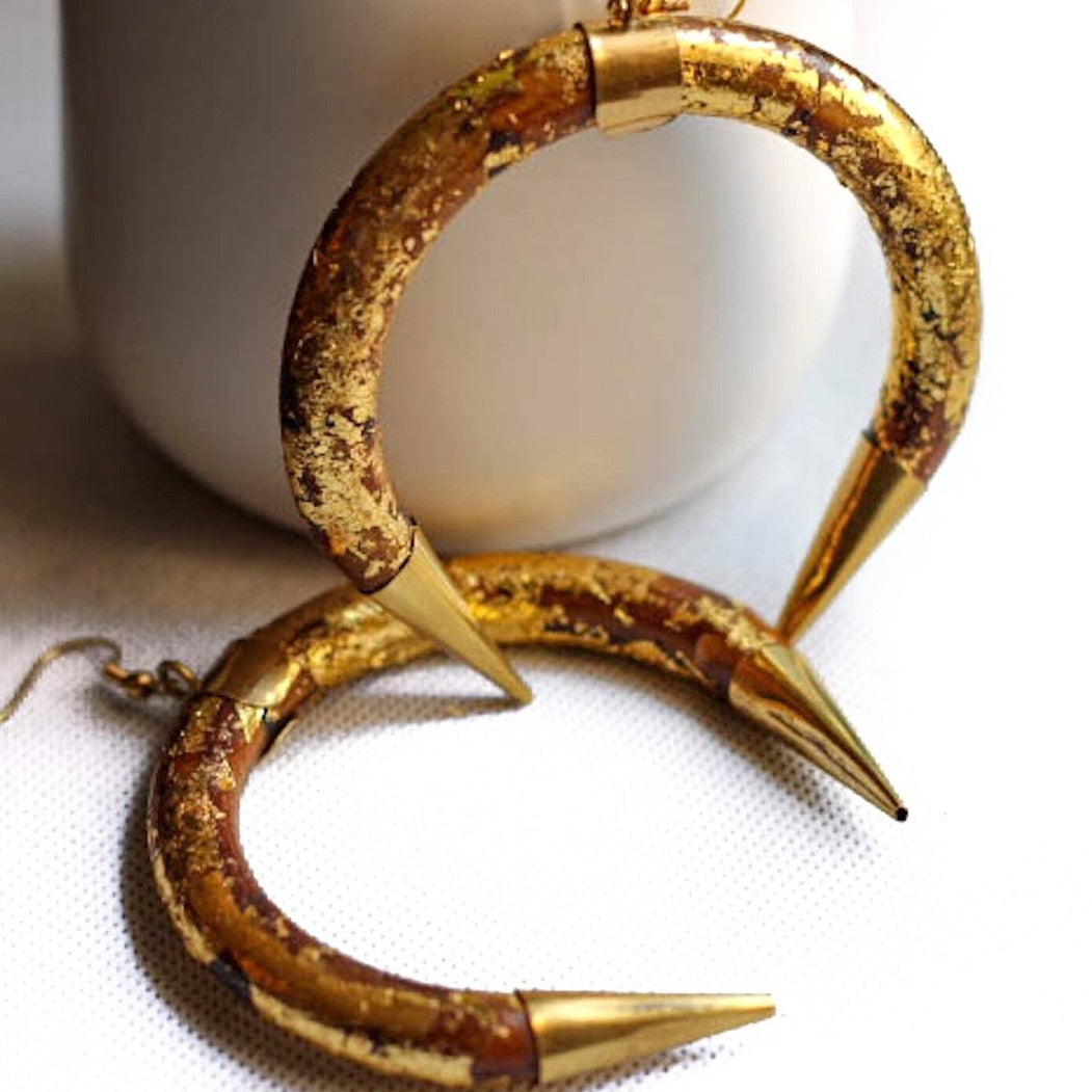 Golden Dust Empress Earrings | SwansNature