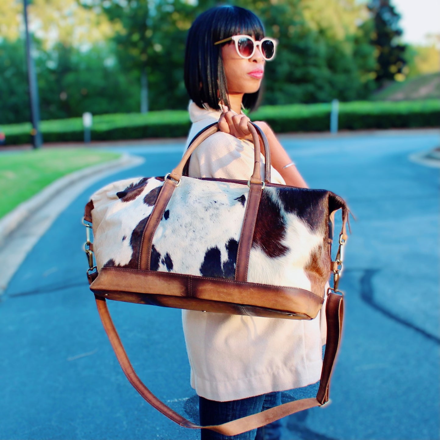 Cowhide Leather Duffle