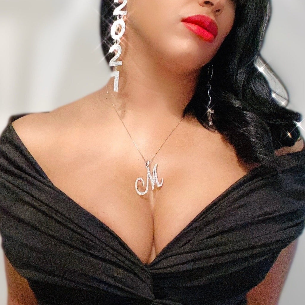 Glam Letter Initial Necklace | SwansNature
