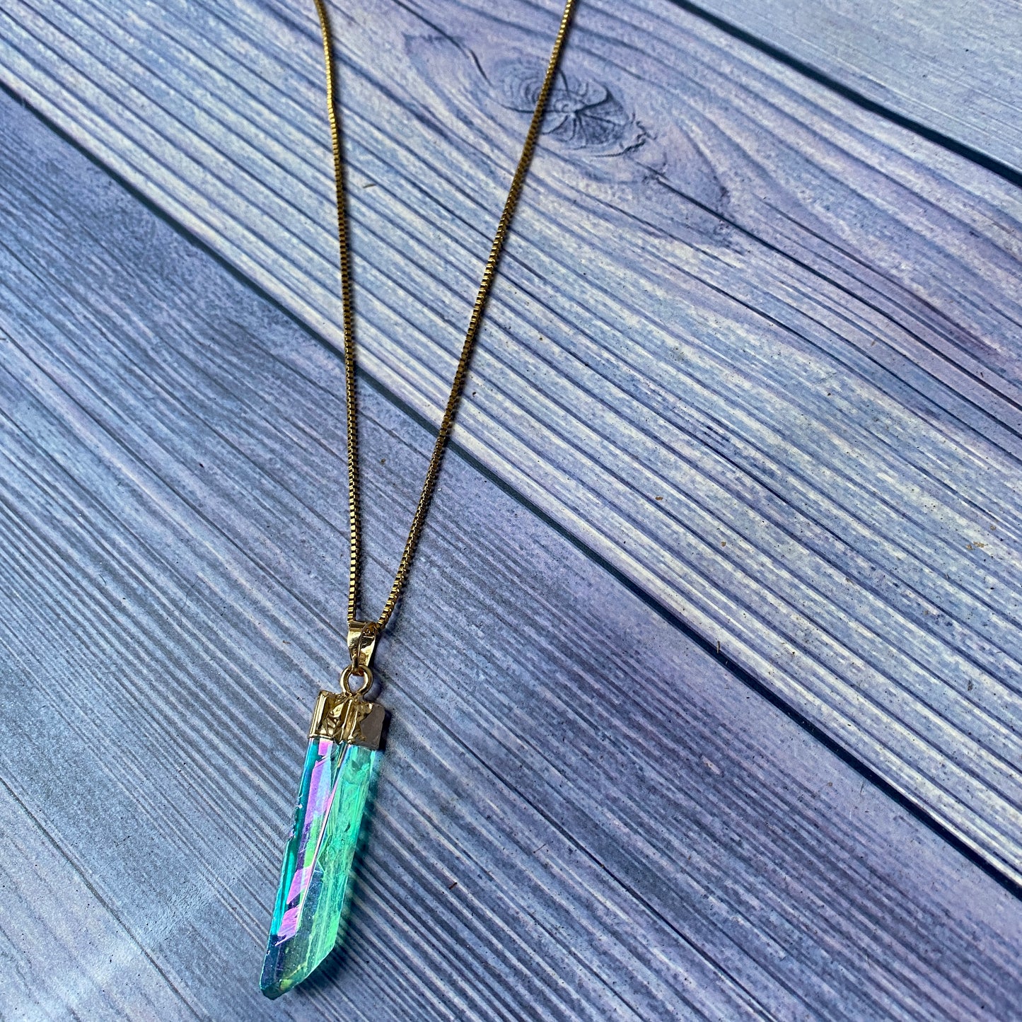 Cyan Quartz Empress Necklace | SwansNature