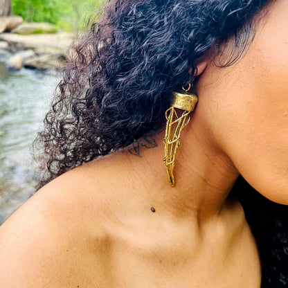 Golden Tooth Empress Earrings | SwansNature