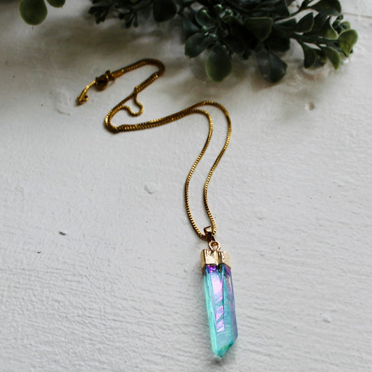 Cyan Quartz Empress Necklace | SwansNature