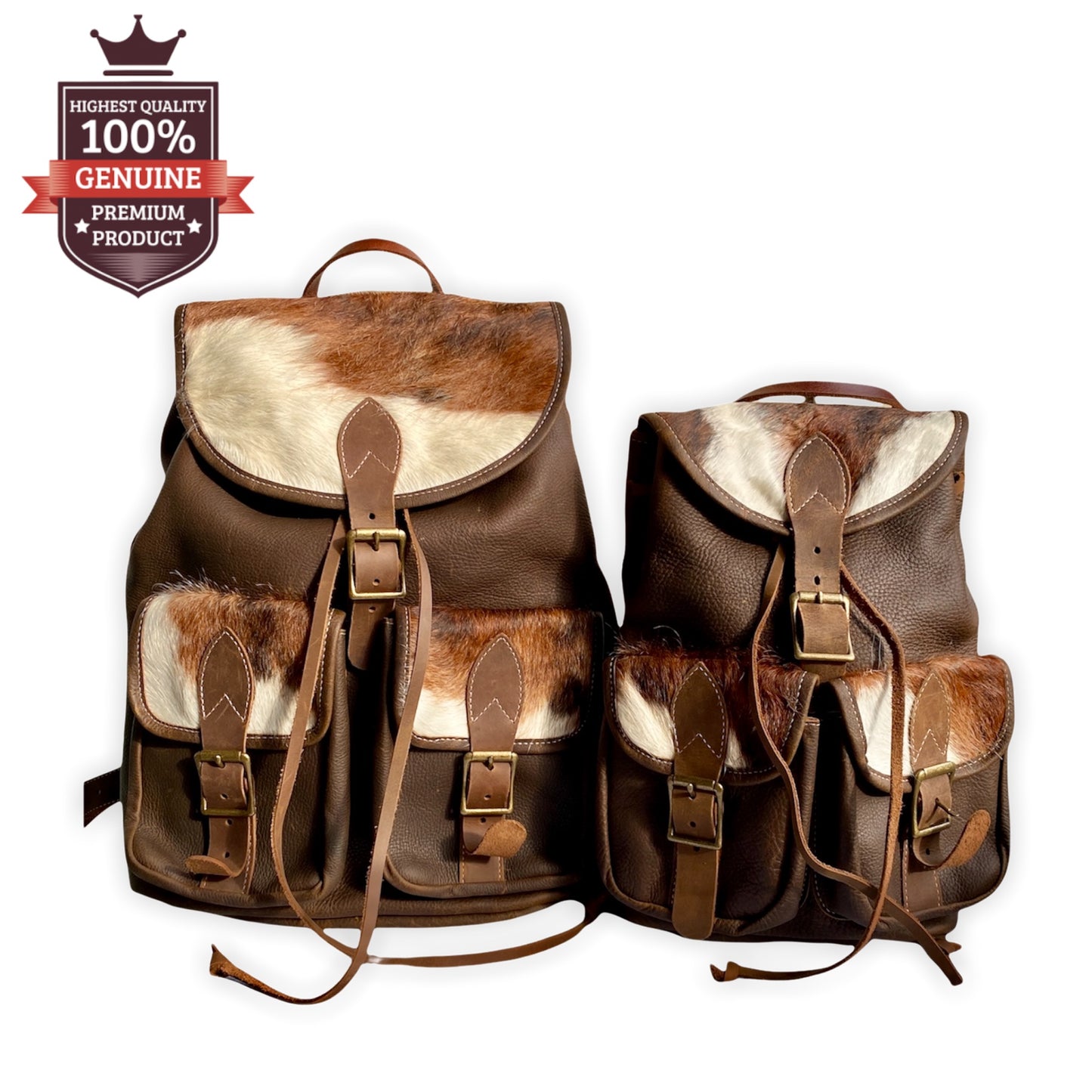 Tri Lux Milk Leather Backpack