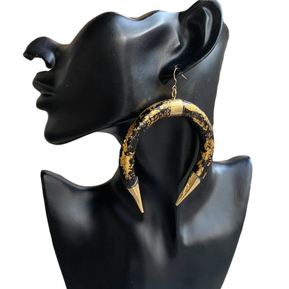 Black Golden Dust Earrings | SwansNature