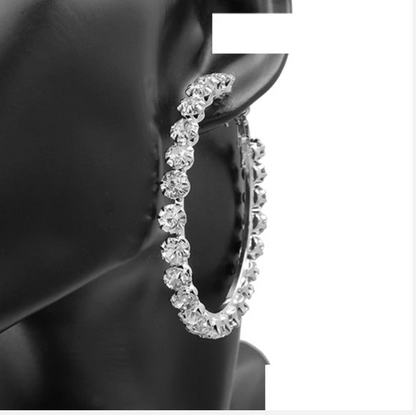 Classic Glam Hoop - Platinum